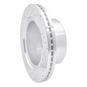 Dodge Ram 2500 Brake Rotor (1) - Rear Right - R1 Concepts - Drilled & Slotted - Silver - `09-`25